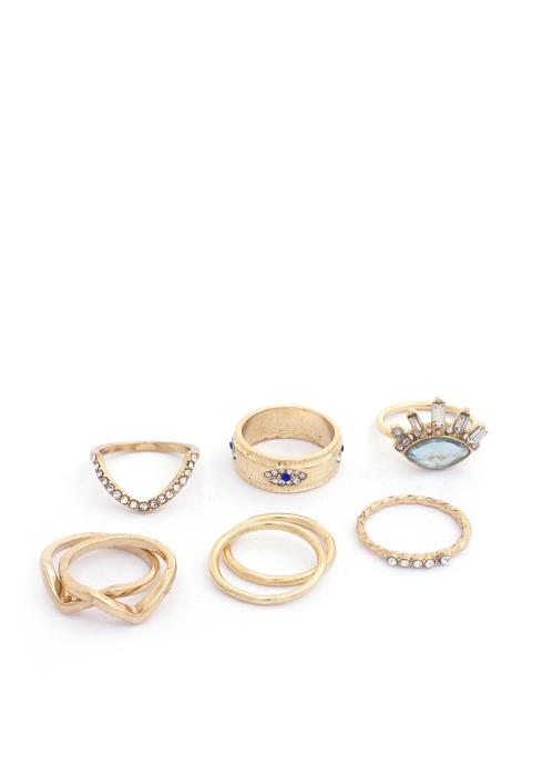 SODAJO EYE METAL ASSORTED RING SET