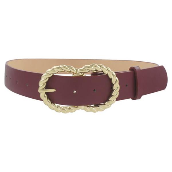 METAL TWISTED DOUBLE CIRCLE BUCKLE BELT