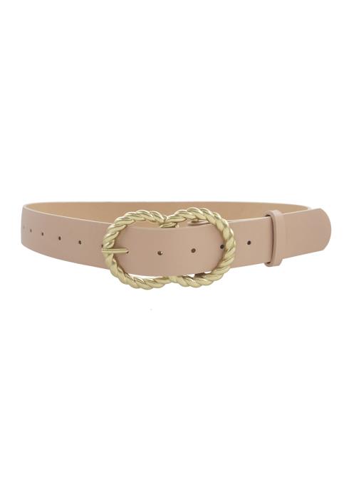 METAL TWISTED DOUBLE CIRCLE BUCKLE BELT