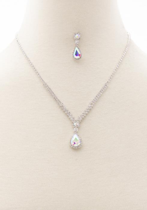TEARDROP RHINESTONE NECKLACE