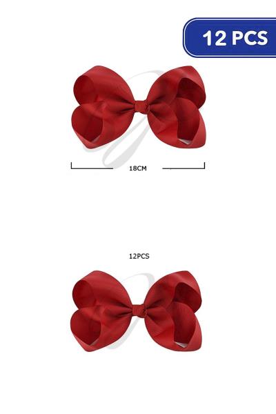 FASHION RIBBON HAIR BOW  (12 UNITS)