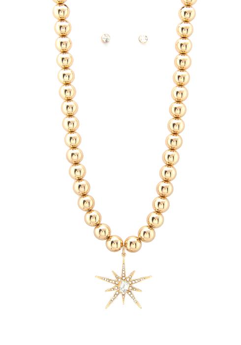 NORTHERN STAR CHARM BALL BEAD NECKLACE