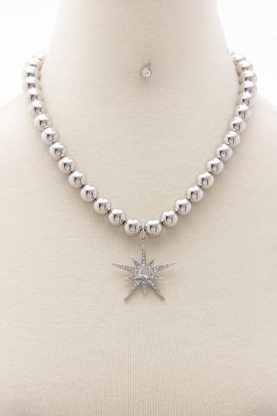 NORTHERN STAR CHARM BALL BEAD NECKLACE