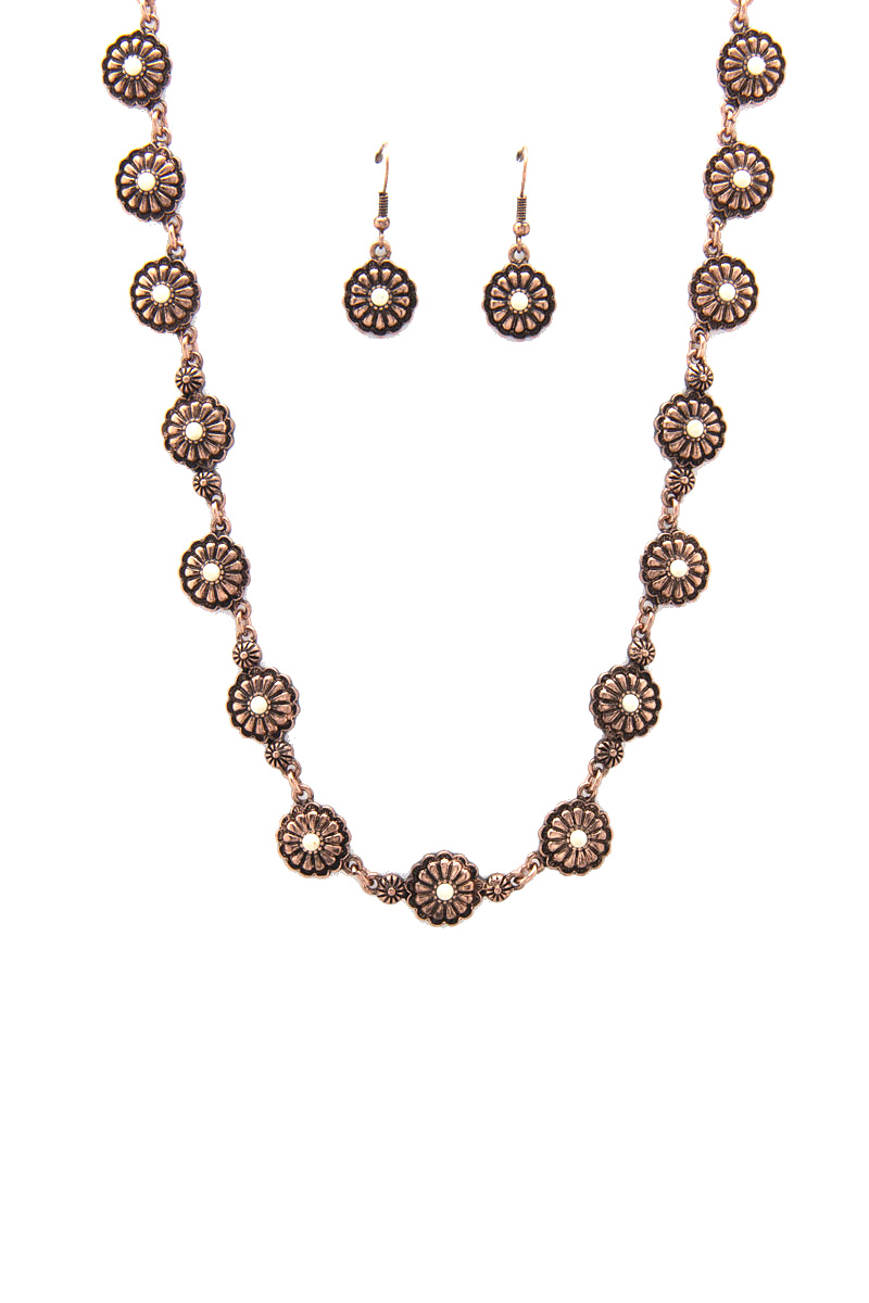 WESTERN FLOWER LINK NECKLACE