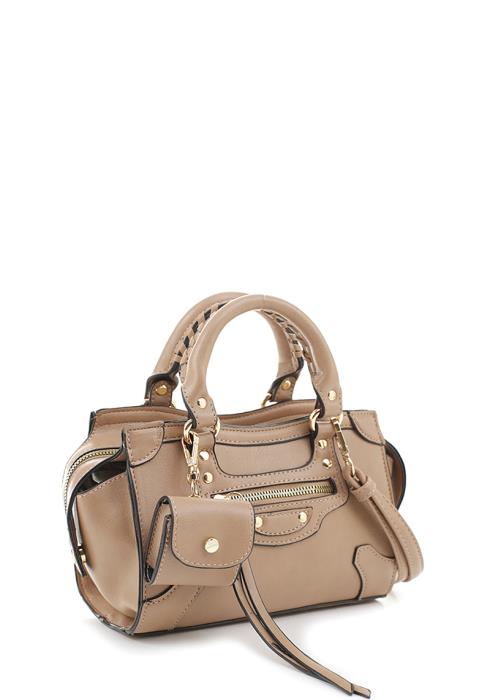 2IN1 FASHION ZIPPER MINI SATCHEL WITH MINI COIN PURSE SET
