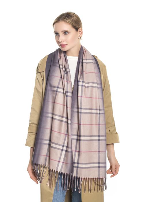 FASHION PLAID TASSEL BLANKET SCARF