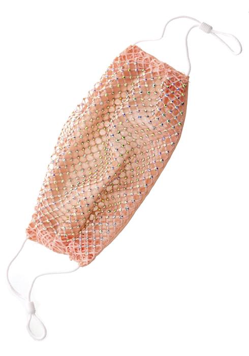 FASHION BLING BLING DOT NET TWO FABRIC FACE MASK