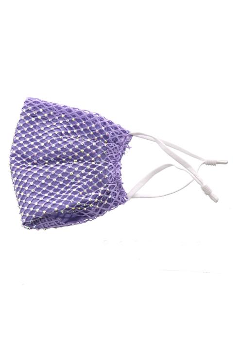 FASHION BLING BLING DOT NET TWO FABRIC FACE MASK