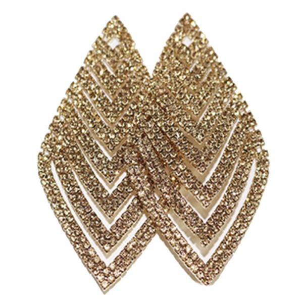 RHOMBUS SHAPE RHINESTONE EARRING