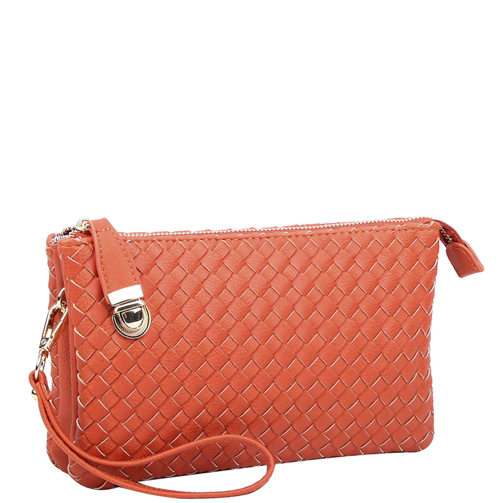 FASHION BRAID BUCKLE CROSSBODY BAG