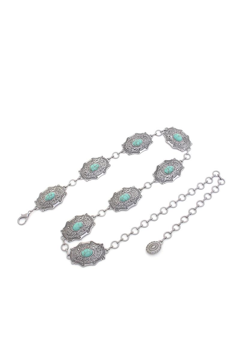 WESTERN FILIGREE PATTERN METAL BELT