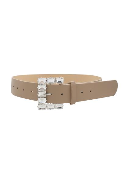 LUXE PRONGED RHINESTONE BUCKLE BELT