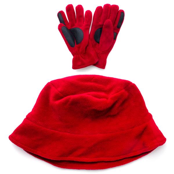 SOFT BUCKET HAT WITH GLOVES SET