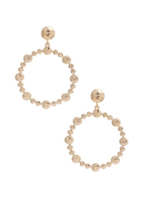 MULTI DISC METAL DROP EARRING