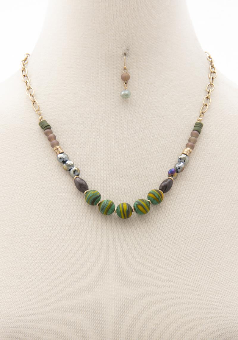 MARBLE BEAD NECKLACE