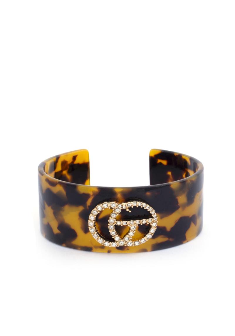 ACETATE DOUBLE CIRCLE CUFF BRACELET
