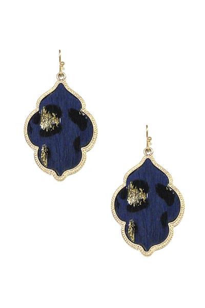 HAIRCALF LEOPARD DANGLE EARRING