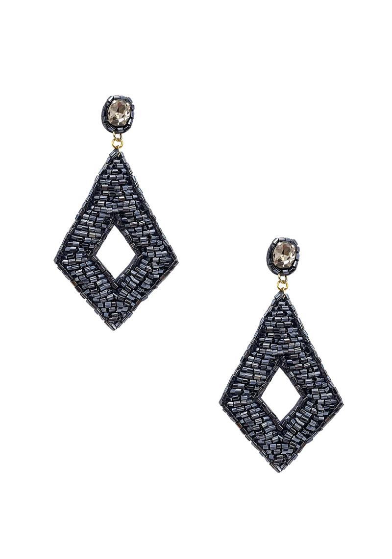 FASHION GEOMETRIC SHAPED OPEN DESIGN EARRING