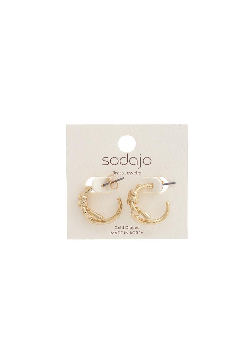 SODAJO TWISTED HOOP EARRING