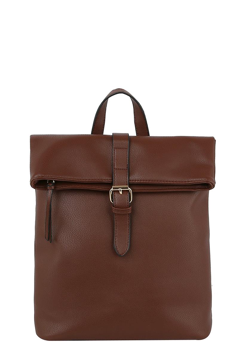 SMOOTH STYLISH BUCKLE DESIGN SATCHEL BACKPACK