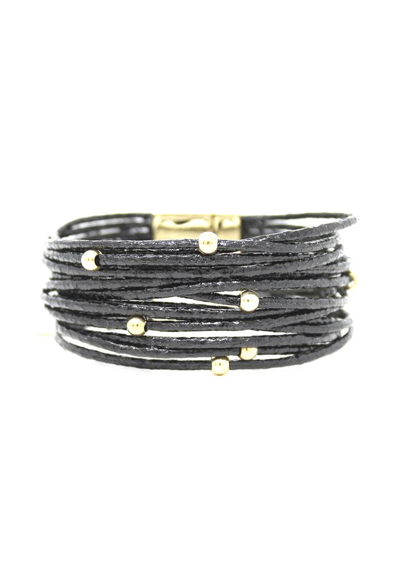 MULTI LINE METAL BALL MAGNETIC BRACELET