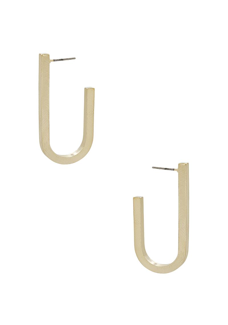 METAL U EARRING