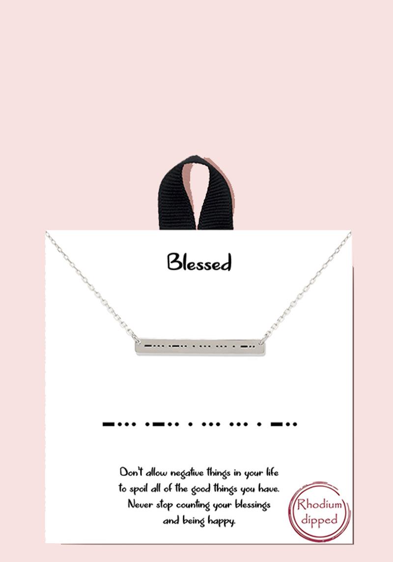 18K GOLD RHODIUM DIPPED BLESSED PENDANT NECKLACE