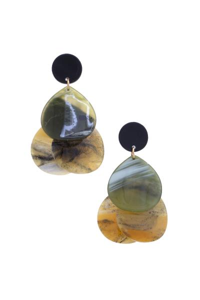 MULTI TEARDROP DANGLE EARRING