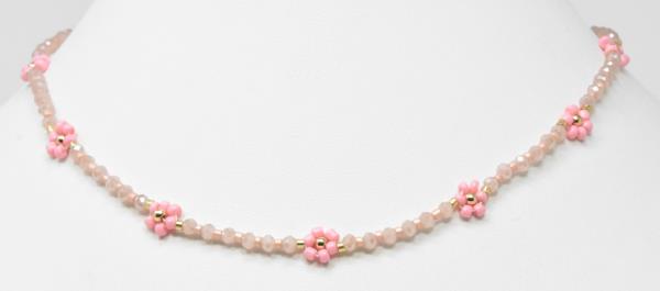 SEED BEAD FLOWER NECKLACE
