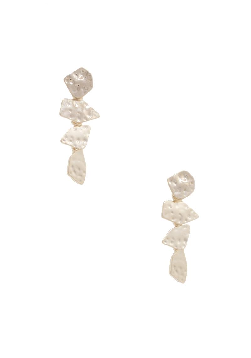 SODAJO HAMMERED METAL ORGANIC SHAPE EARRING
