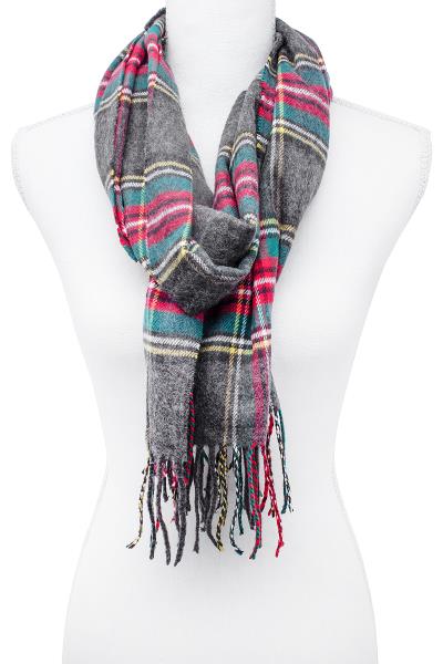 MODERN SOFT FLANNEL FRINGE SCARF