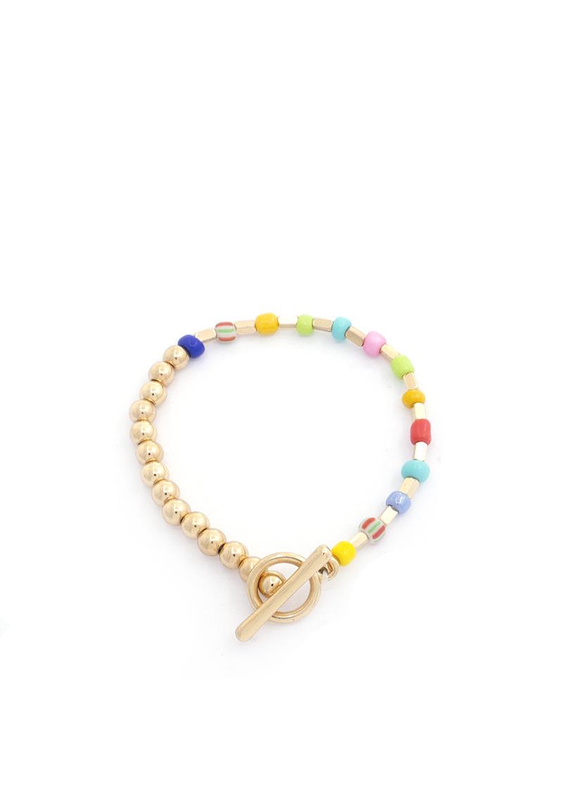 TOGGLE CLASP BEADED BRACELET