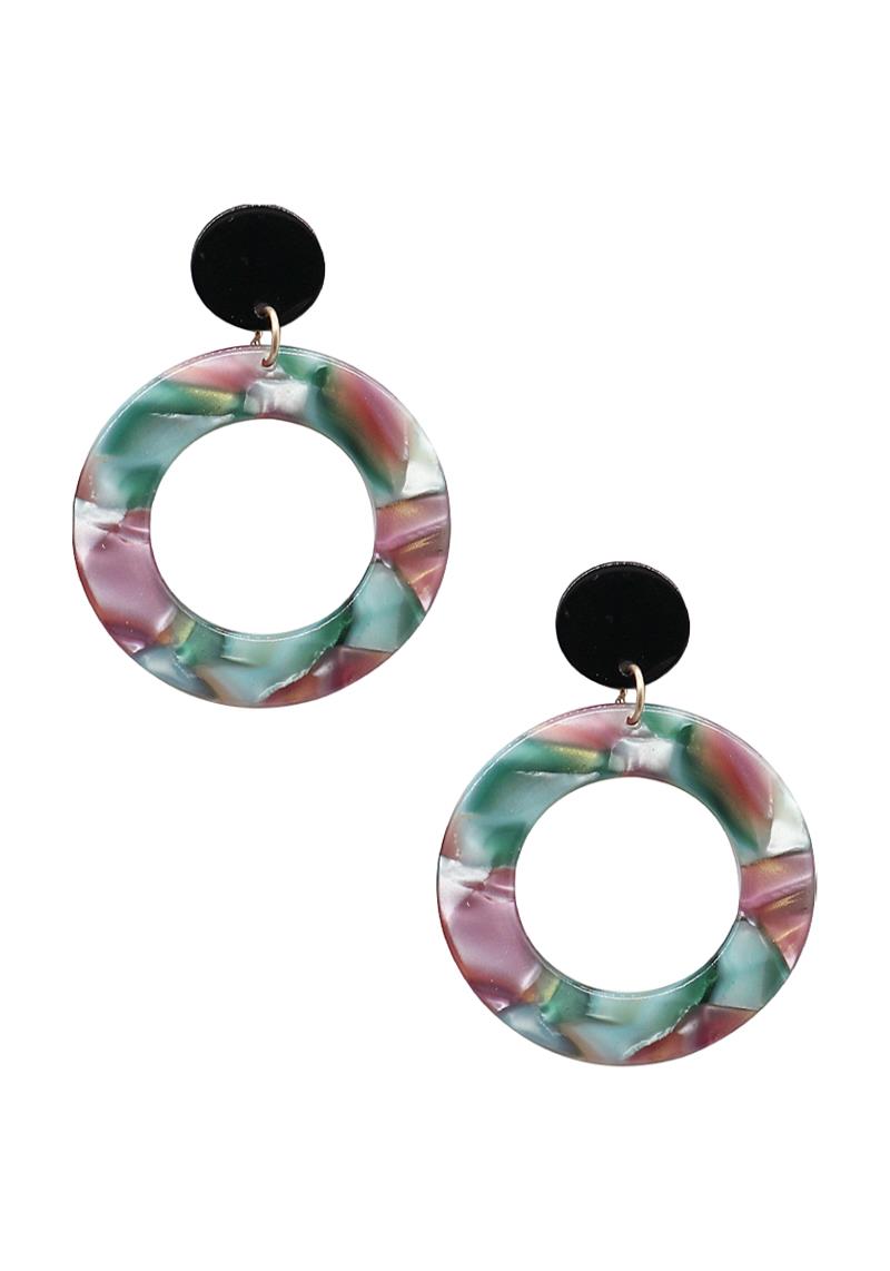 FASHION OPEN CIRCLE HOOP DROP EARRING