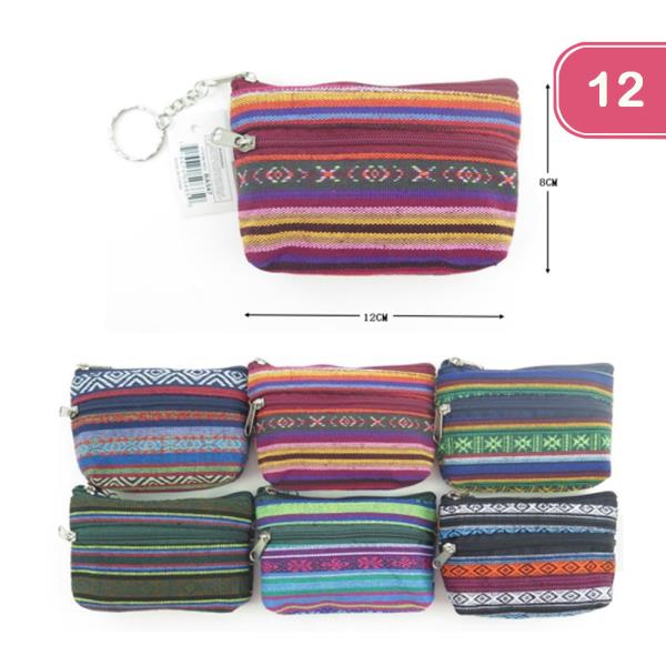 FASHION AZTEC PATTERN MINI POUCH COIN PURSE (12 UNITS)