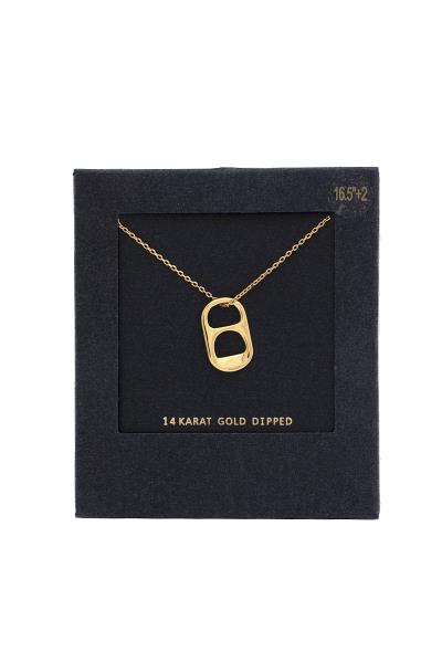 SODA CAN TAP CHARM 14K GOLD DIPPED NECKLACE