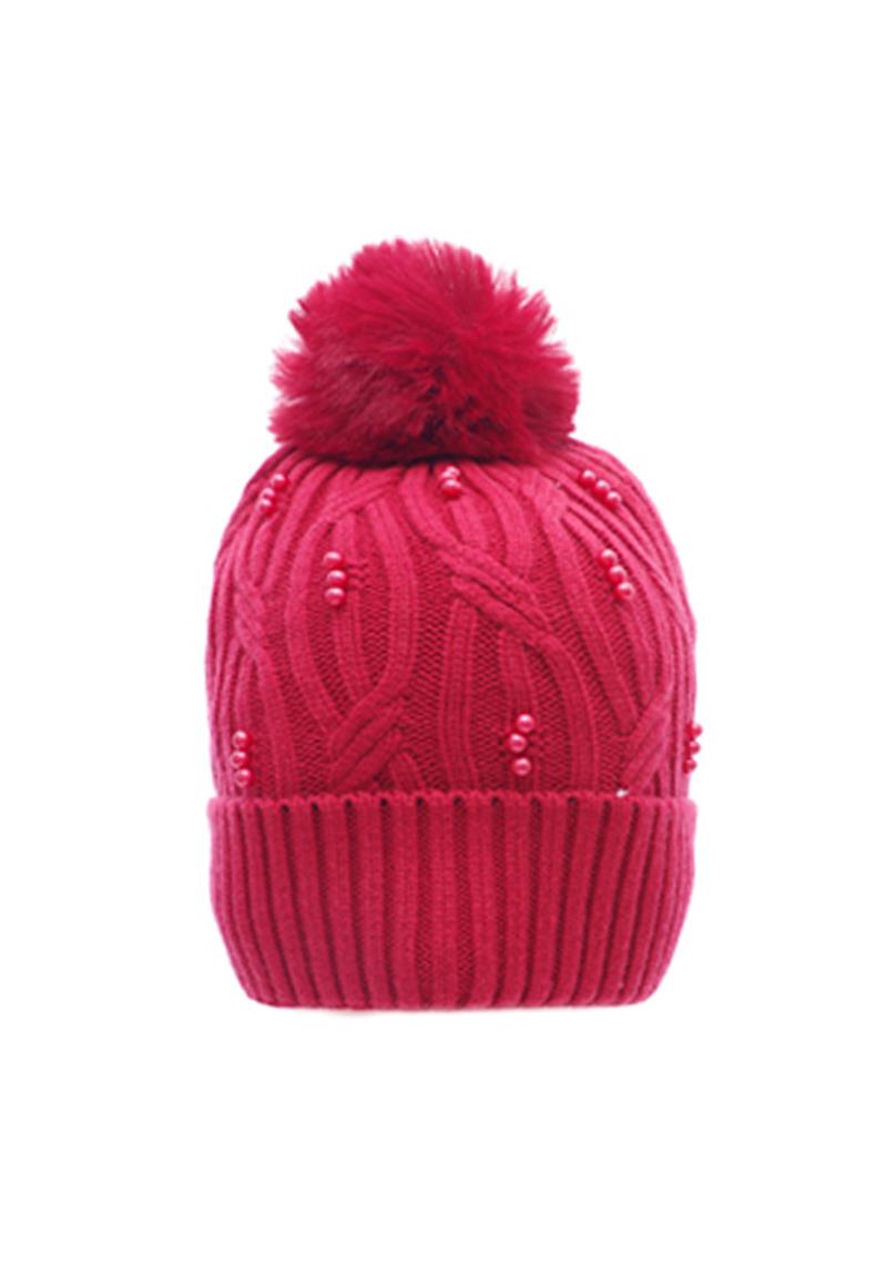 KNIT POMPOM BEANIES