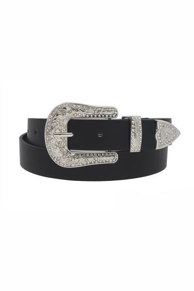 SCATTERED RHINESTONE WESTERN STYLE BUCKLE BELT