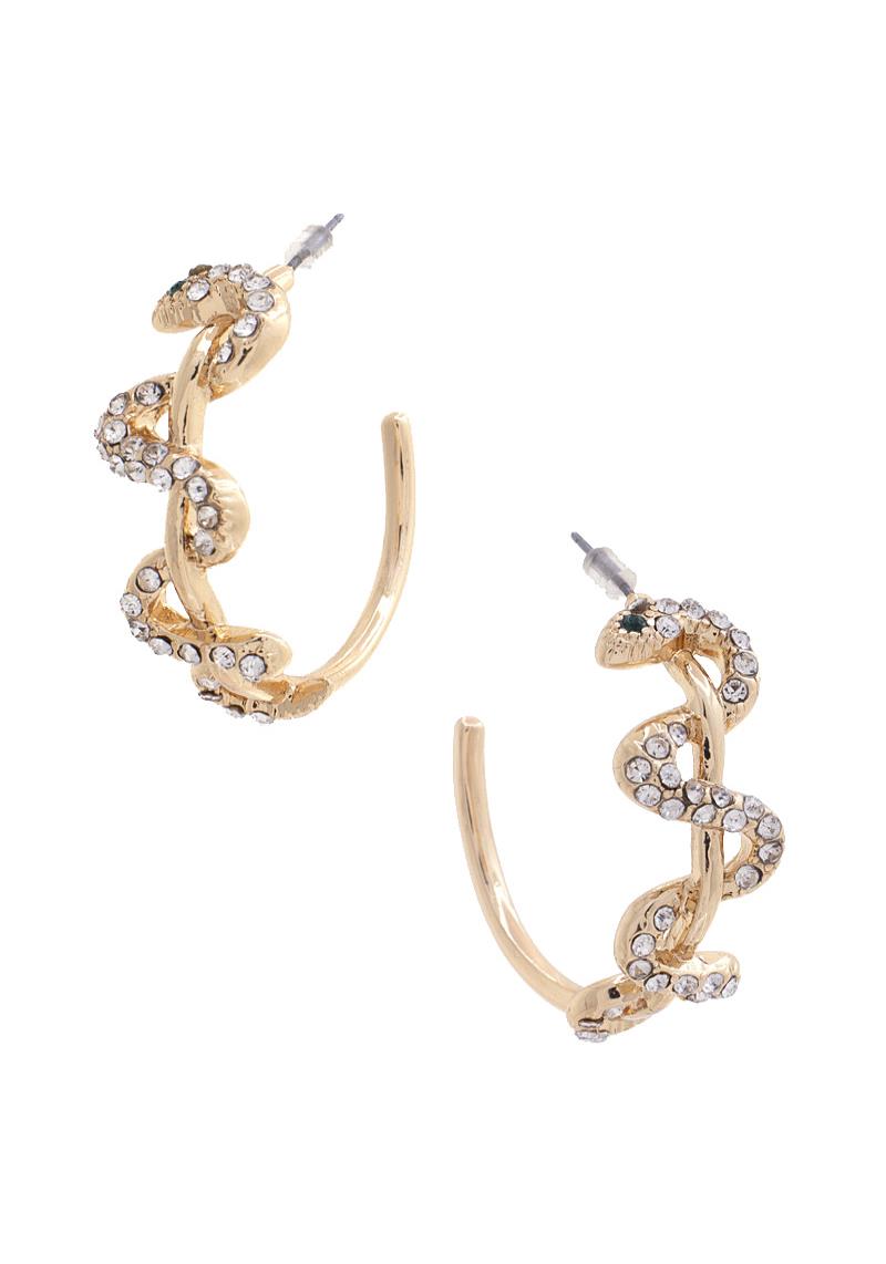 WRAPPED SNAKE HOOP EARRING