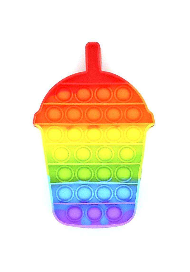 BUBBLE STRAW CUP RAINBOW STRESS RELIEVER TOY