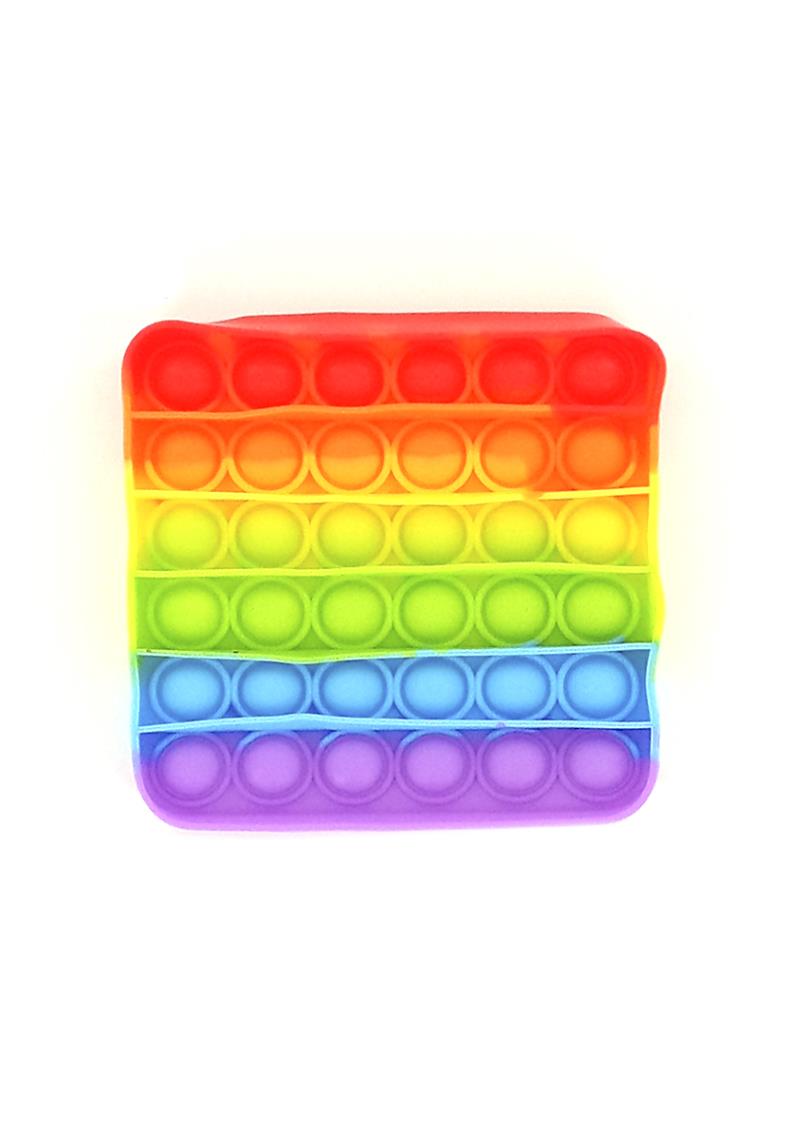 BUBBLE SQUARE RAINBOW STRESS RELIEVER TOY