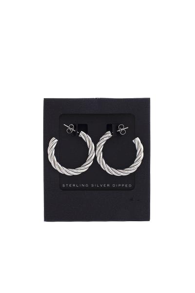 TWISTED HOOP 14K GOLD DIPPED EARRING