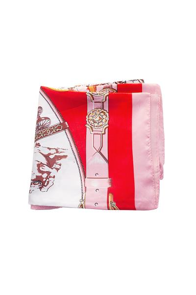 FASHION TWO TONE PRINT SMOOTH SILKY SCARF