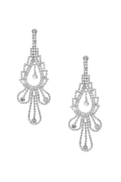 RHINESTONE CHANDELIER DROP POST EARRING