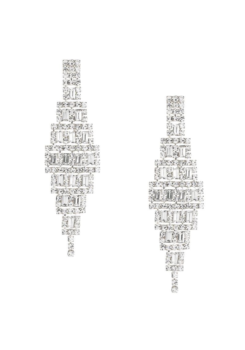 RHINESTONE BAGUETTE WEDDING EARRING