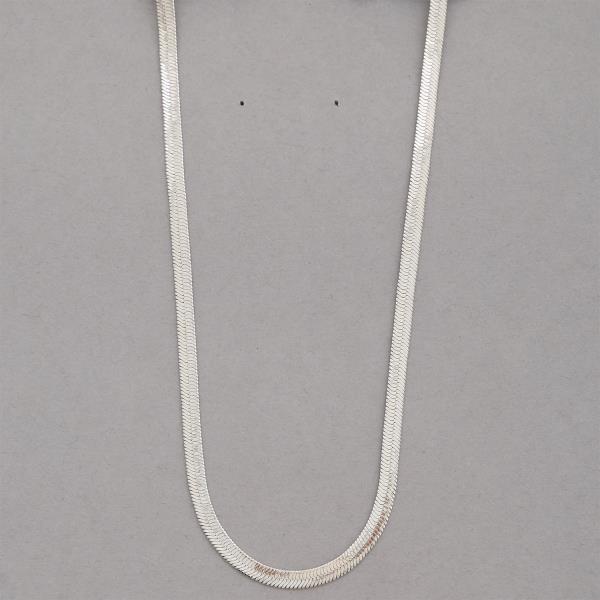 FLAT SNAKE CHAIN METAL NECKLACE