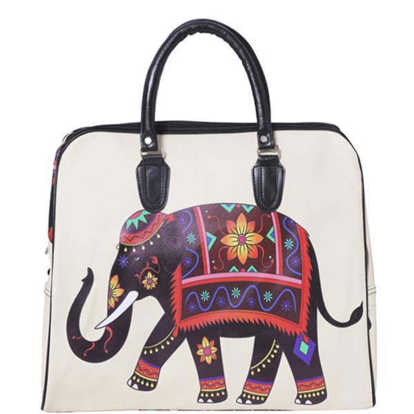 ELEPHANT2 PRINT TOTE BAG FOR TRAVEL