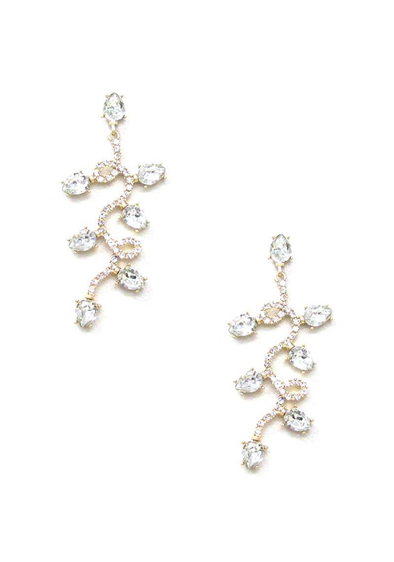 FASHON CRYSTAL TWIRL DESIGN EARRING