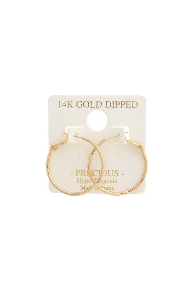 14K GOLD DIPPED HOOP EARRING