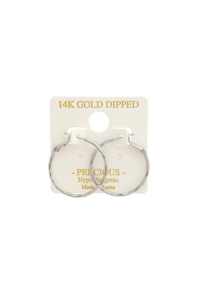 14K GOLD DIPPED HOOP EARRING