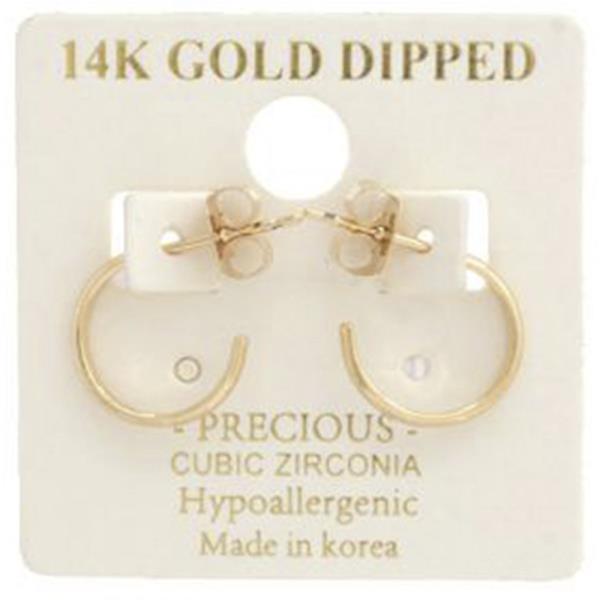 SOLID 14K GOLD DIPPED EARRING